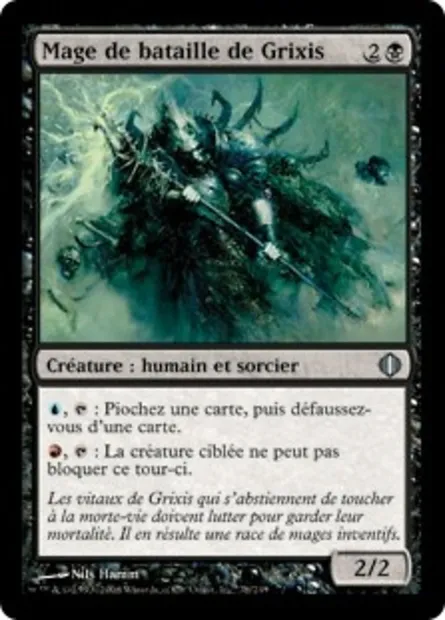 Mage de bataille de Grixis, carte Magic ALA 78 — extension Les éclats d'Alara