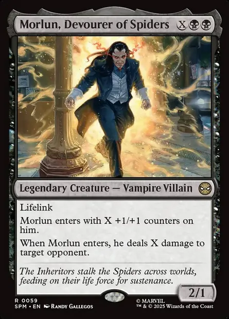 Morlun, Devourer of Spiders, Magic card SPM 59 — Marvel's Spider-Man set