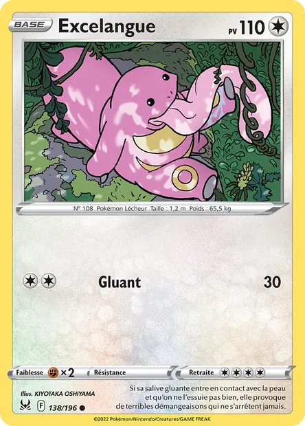 Excelangue, carte Pokémon LOR 138 — extension Origine Perdue
