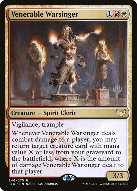 Venerable Warsinger, Magic card PSTX 246p — Strixhaven: School of Mages Promos set
