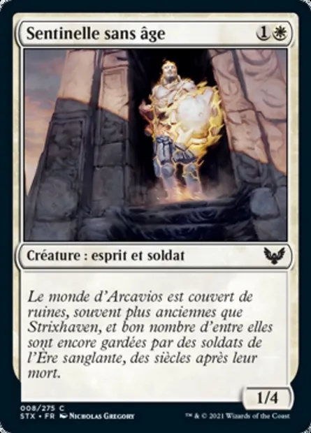 Sentinelle sans âge, carte Magic STX 8 — extension Strixhaven: l'Académie des Mages