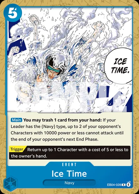 Ice Time, One Piece card EB04-028 — EGGHEAD CRISIS set