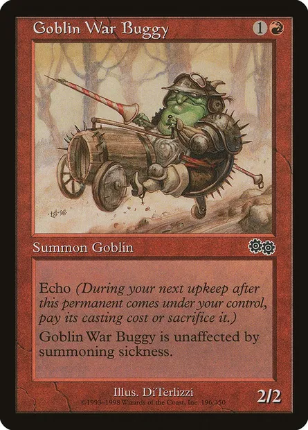 Goblin War Buggy, Magic card USG 196 — Urza's Saga set