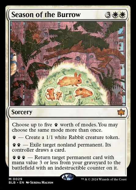 Saison du terrier, carte Magic PBLB 29p — extension Bloomburrow Promos