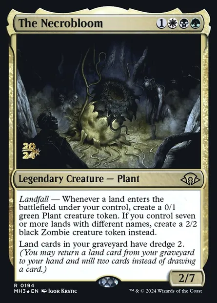 La nécroflore, carte Magic PMH3 194s — extension Modern Horizons 3 Promos