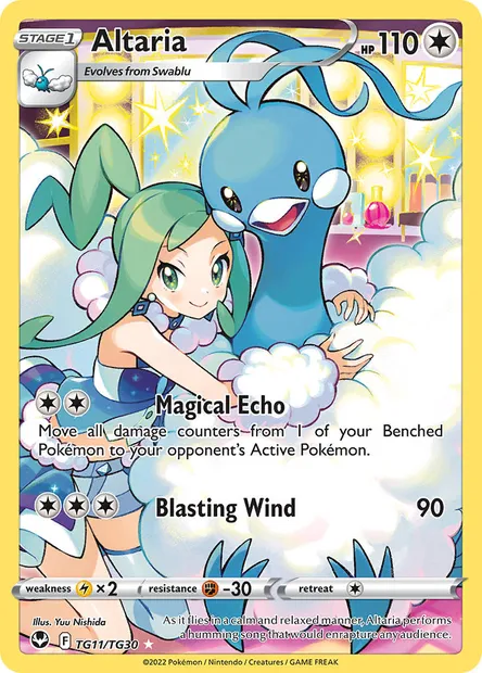 Altaria, Pokémon card SIT TG11 — Silver Tempest set