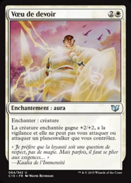 Vœu de devoir, carte Magic C15 84 — extension Commander 2015
