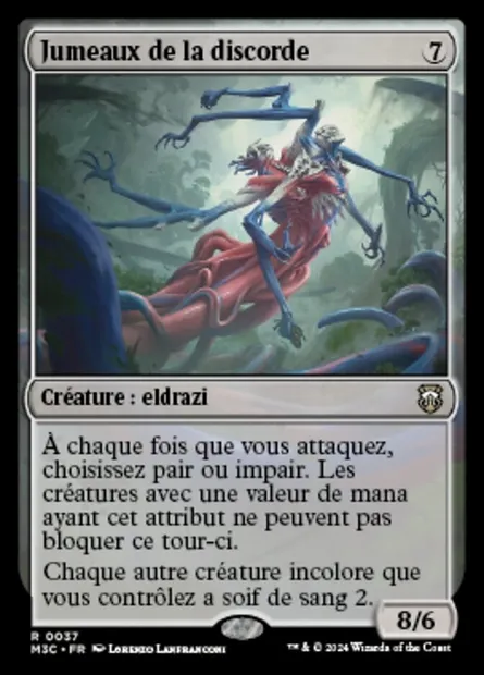 Jumeaux de la discorde, carte Magic M3C 37 — extension Modern Horizons 3 Commander