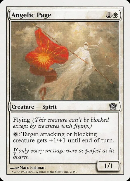 Page angélique, carte Magic 8ED 2 — extension Huitième Edition