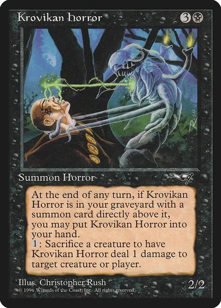 Krovikan Horror, Magic card ALL 53 — Alliances set