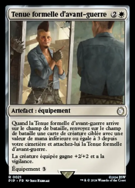 Tenue formelle d'avant-guerre, carte Magic PIP 21 — extension Fallout