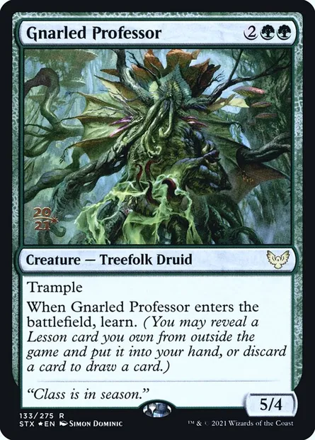 Gnarled Professor, Magic card PSTX 133s — Strixhaven: School of Mages Promos set