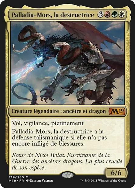 Palladia-Mors, la destructrice, carte Magic M19 219 — extension Core Set 2019