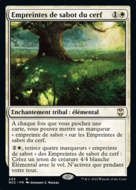 Empreintes de sabot du cerf, carte Magic NCC 203 — extension New Capenna Commander