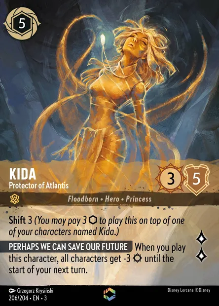 Kida - Protector of Atlantis, Disney Lorcana card CH3-206 — Into the Inklands set