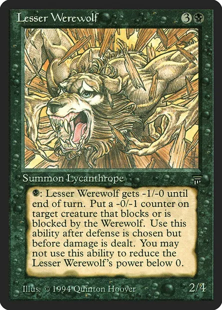 Lesser Werewolf, carte Magic LEG 110 — extension Legends