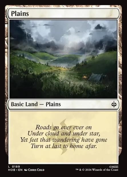 Plains, Magic card HOB 189 — The Hobbit set