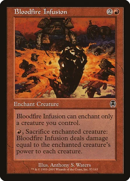 Bloodfire Infusion, Magic card APC 57 — Apocalypse set