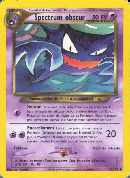 Spectrum obscur, carte Pokémon NDE 36 — extension Neo Destiny