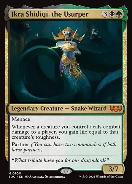 Ikra Shidiqi, the Usurper, Magic card TDC 100 — Tarkir: Dragonstorm Commander set