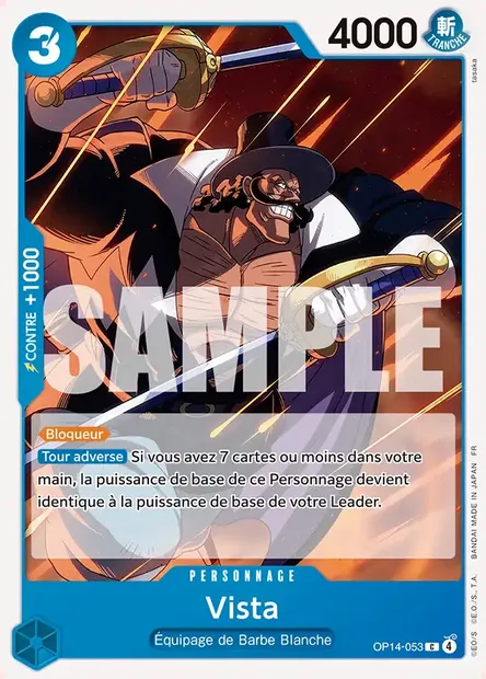 Vista, carte One Piece OP14-053 — extension LES SEPT DE LA MER D'AZUR