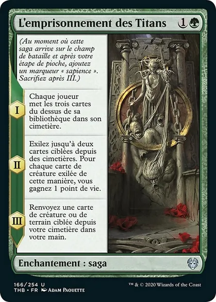 L'emprisonnement des Titans, carte Magic THB 166 — extension Theros Beyond Death