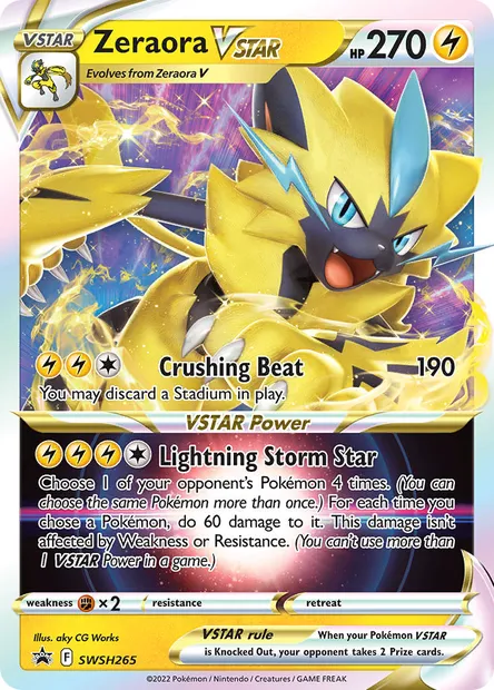 Zeraora VSTAR, Pokémon card SWSH 265 — SWSH Black Star Promos set