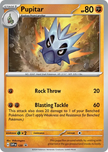 Pupitar, Pokémon card PR-SV 120 — SVP Black Star Promos set