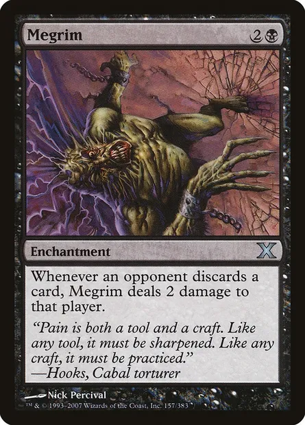 Megrim, Magic card 10E 157 — Tenth Edition set
