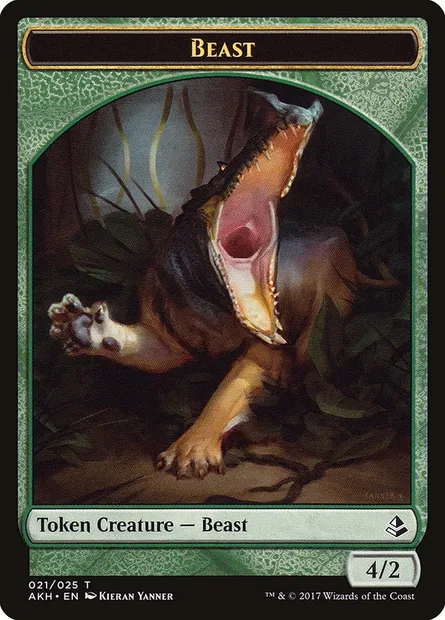 Beast, carte Magic TAKH 21 — extension Amonkhet Tokens