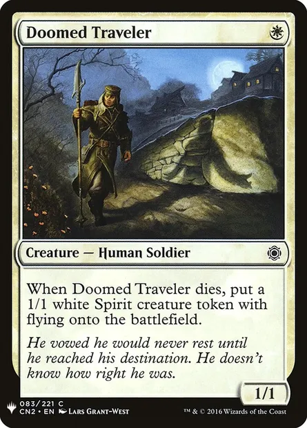 Doomed Traveler, Magic card PLST CN2-83 — The List set