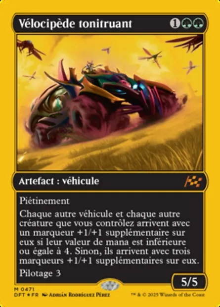 Vélocipède tonitruant, carte Magic DFT 471 — extension Aetherdrift