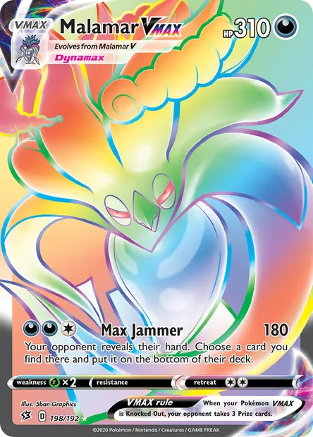 Malamar VMAX, Pokémon card RCL 198 — Rebel Clash set