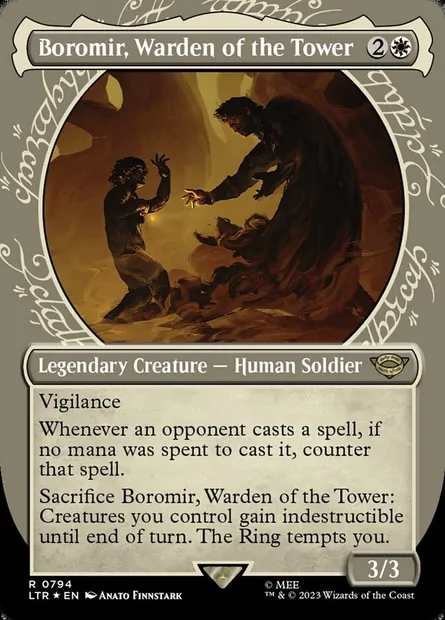 Boromir, Gardien de la Tour, carte Magic LTR 794 — extension Le Seigneur des Anneaux : chroniques de la Terre du Milieu