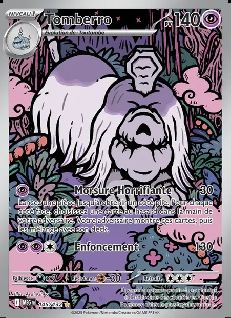 Tomberro, carte Pokémon MEG 145 — extension Méga-Évolution