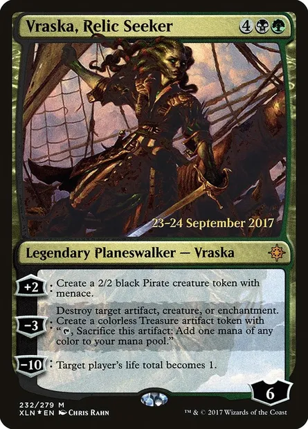 Vraska, Relic Seeker, Magic card PXLN 232s — Ixalan Promos set