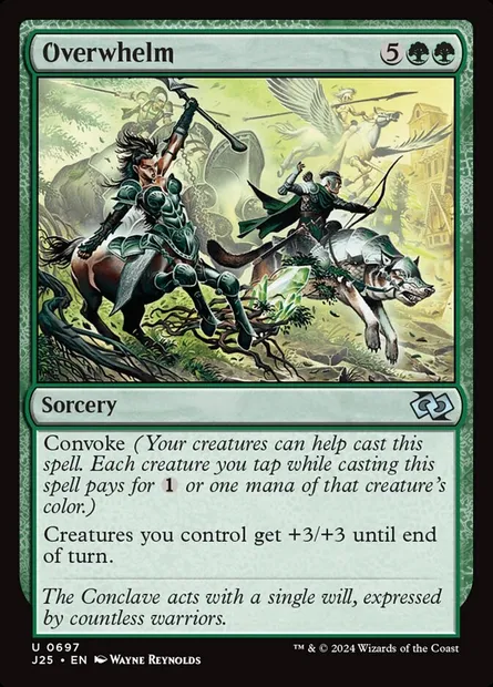 Overwhelm, Magic card J25 697 — Foundations Jumpstart set