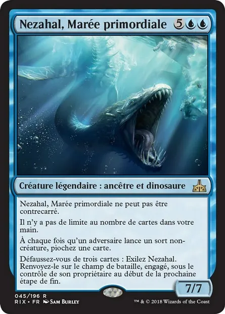 Nezahal, Marée primordiale, carte Magic RIX 45 — extension Les combattants d'Ixalan