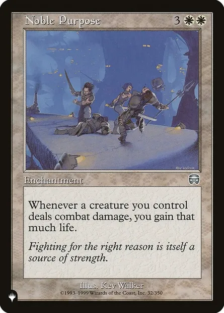 Noble Purpose, Magic card PLST MMQ-32 — The List set