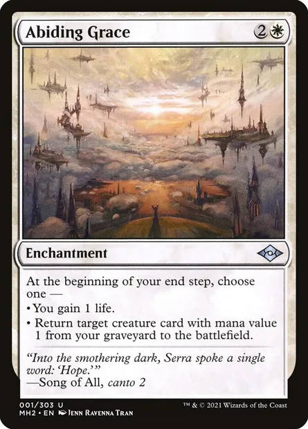 Abiding Grace, Magic card MH2 1 — Modern Horizons 2 set