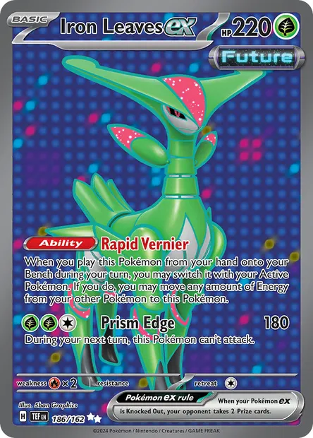 Iron Leaves ex, Pokémon card TEF 186 — Temporal Forces set