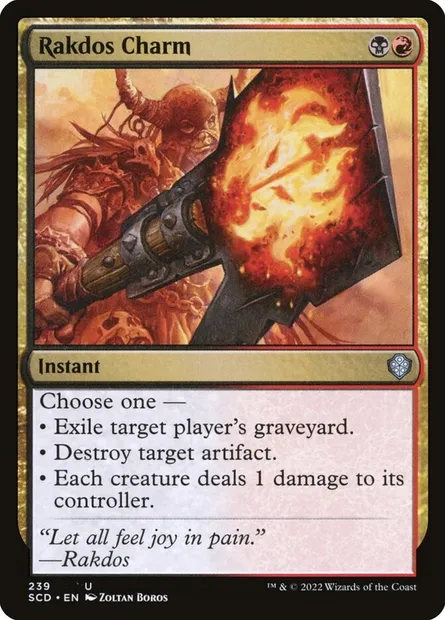 Rakdos Charm, Magic card SCD 239 — Starter Commander Decks set