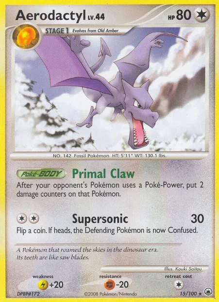Ptéra, carte Pokémon MD 15 — extension Aube Majestueuse