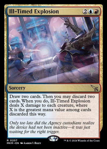 Explosion inopportune, carte Magic PMKM 207p — extension Murders at Karlov Manor Promos