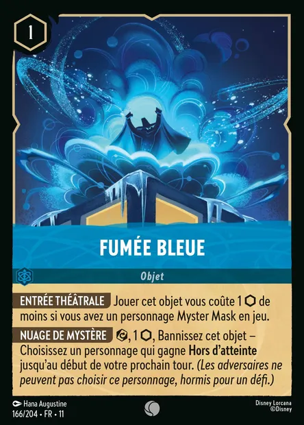 Fumée bleue, carte Disney Lorcana CH11-166 — extension Givresort