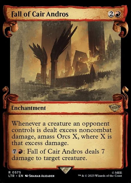 Chute de Cair Andros, carte Magic LTR 575 — extension Le Seigneur des Anneaux : chroniques de la Terre du Milieu