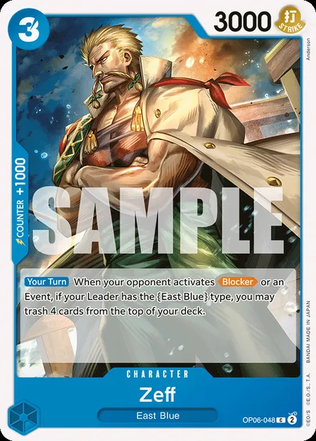 Zeff, One Piece card OP06-048 — WINGS OF THE CAPTAIN set