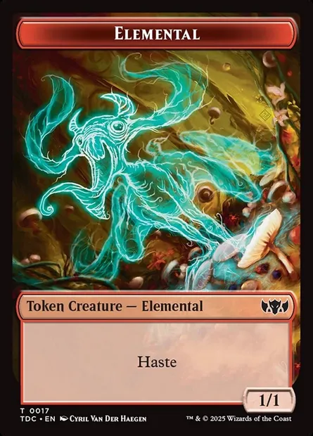 Elemental, carte Magic TTDC 17 — extension Tarkir: Dragonstorm Commander Tokens