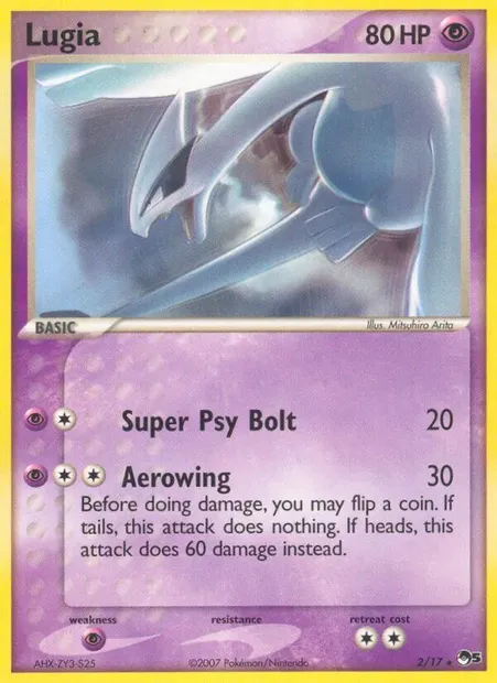 Lugia, carte Pokémon P5 2 — extension POP Series 5