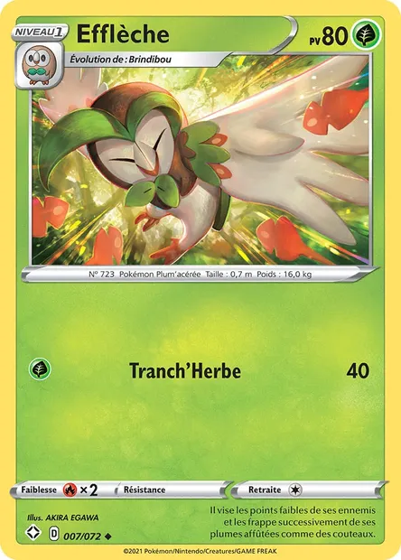 Efflèche, carte Pokémon SHF 7 — extension Destinées Radieuses